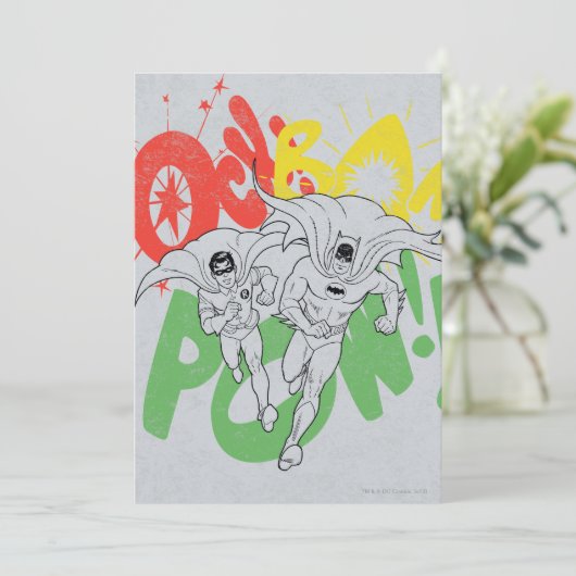 SOCK BAM POW Batman en Robin Kaart (Staand voorkant)