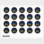 Sock Blue Bed _ Awesome Sock Blue Bed Ronde Sticker (Vel)