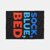 Sock Blue Bed Funny Meme  Fleece Deken (Voorkant (Horizontaal))