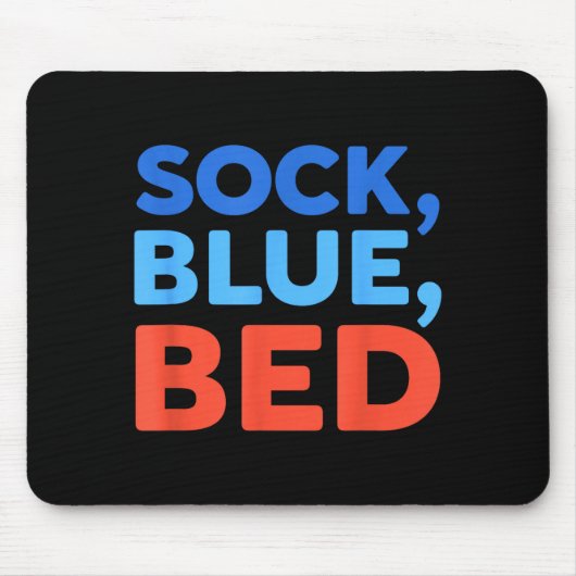 Sock Blue Bed Funny Meme  Muismat (Voorkant)