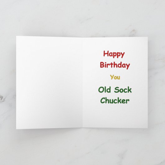 Sock Chucker verjaardag Kaart (Binnen)