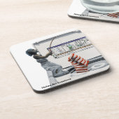 Sock Crimineel Gevist Dief Art Plastic Onderzetter (Linkerzijde)