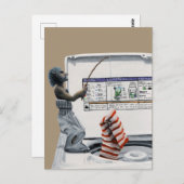 Sock Crimineel Gevist Dief Fantasy Art Briefkaart (Voorkant / Achterkant)