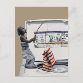 Sock Crimineel Gevist Dief Fantasy Art Briefkaart