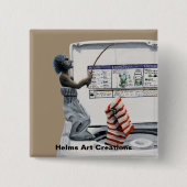 Sock Crimineel Gevist Dief Fantasy Art Button (Voorkant)