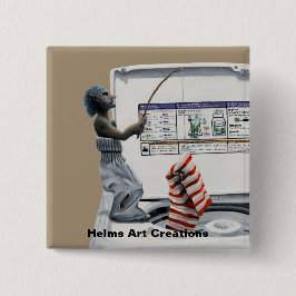 Sock Crimineel Gevist Dief Fantasy Art Button