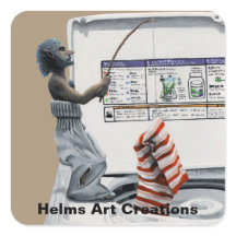 Sock Crimineel Gevist Dief Fantasy Art Stickers