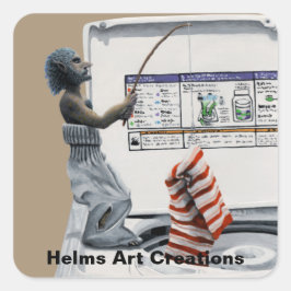 Sock Crimineel Gevist Dief Fantasy Art Stickers