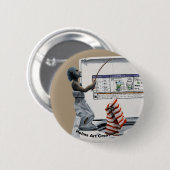 Sock Crimineel Gevist Dief Fantasy Button (Voorkant /achterkant)