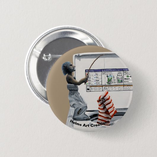 Sock Crimineel Gevist Dief Fantasy Button (Voorkant /achterkant)