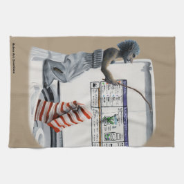 Sock Crimineel Gevist Dief Fantasy Keuken Handdoek