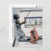 Sock Crimineel Gevist Misdaad Fantasy Art Briefkaa Briefkaart (Voorkant / Achterkant)