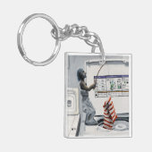 Sock Crimineel Gevist Misdaad Fantasy Art Sleutelh Sleutelhanger (Voorkant Links)