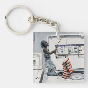 Sock Crimineel Gevist Misdaad Fantasy Art Sleutelh Sleutelhanger