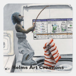 Sock Crimineel Gevist Misdaad Fantasy Art Stickers