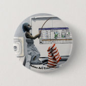 Sock Crimineel Gevist Misdaad Fantasy Button (Voorkant)