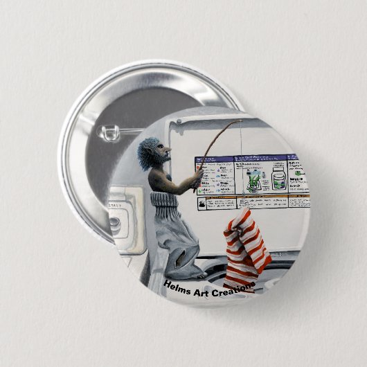 Sock Crimineel Gevist Misdaad Fantasy Button (Voorkant /achterkant)