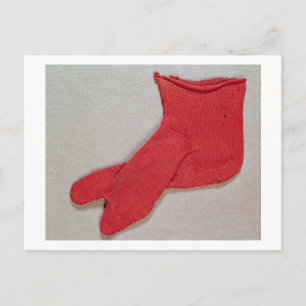 Sock, een van een paar uit Egypte, een Egyptisch-R Briefkaart