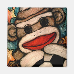 SOCK-er Monkey Magneet