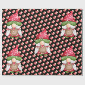 Sock Gnome past kleur aan Cadeaupapier (Vlak)