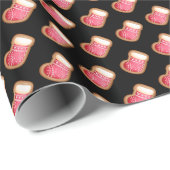 Sock Gnome past kleur aan Cadeaupapier (Rol Hoek)