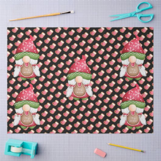 Sock Gnome past kleur aan Tissuepapier (Craft)