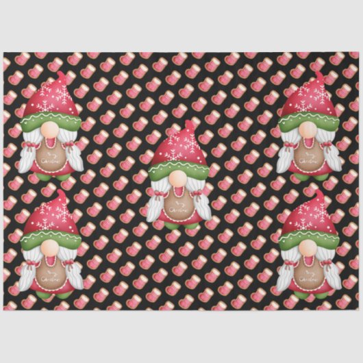 Sock Gnome past kleur aan Tissuepapier (Voorkant)