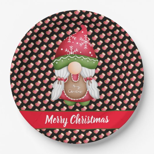 Sock Gnome past Kleur en Tekst aan Papieren Bordje (Voorkant)