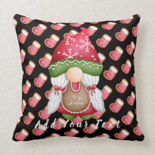 Sock Gnome past Tekst en Kleur 20-inch X20-inch aa Kussen