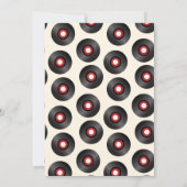 Sock Hop 50's diner juke box & records Birthday Kaart (Achterkant)