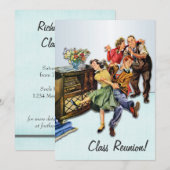 Sock Hop Class Reunion Party Retro Kaart (Voorkant / Achterkant)
