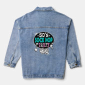 Sock Hop Costume  1950s Rockabilly Rock Denim Jacket (Achterkant)