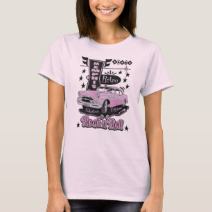 Sock Hop Dance Costume Retro 50s roze Rocka T-shirt