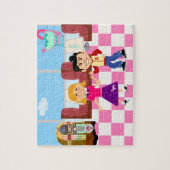 Sock Hop Diner Retro Fun  Cartoon Art Legpuzzel (Verticaal)