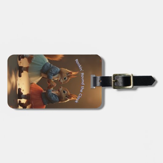 Sock Hop Eekhoorns Bagagelabel (Voorkant horizontaal)