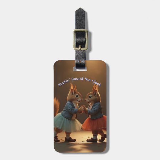 Sock Hop Eekhoorns Bagagelabel (Voorkant verticaal)