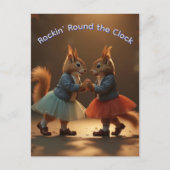 Sock Hop Eekhoorns Briefkaart (Voorkant)