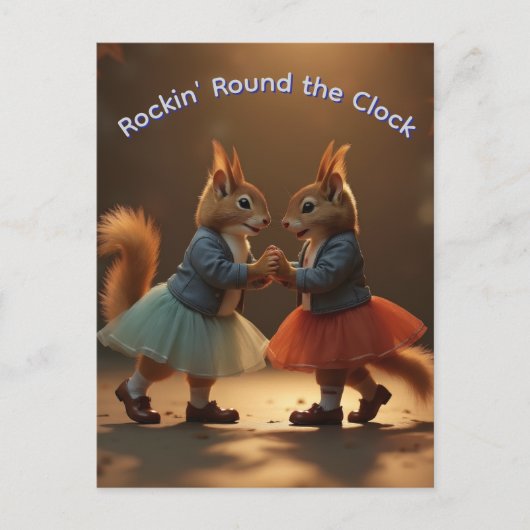 Sock Hop Eekhoorns Briefkaart (Voorkant)