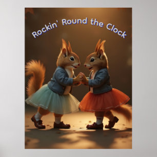 Sock Hop Eekhoorns Poster