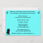 Sock Hop Fifties Dance Theme Party Uitnodigingen (Achterkant)