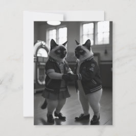 Sock Hop Katten Briefkaart
