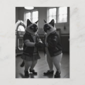 Sock Hop Katten Briefkaart (Voorkant)