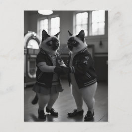 Sock Hop Katten Briefkaart