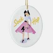 Sock Hop Keramisch Ornament (Rechts)