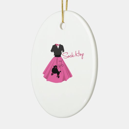 Sock Hop Keramisch Ornament (Links)