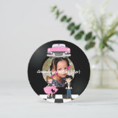 Sock Hop Kinder 1950's Rock and Roll Retro Party Kaart (Staand voorkant)