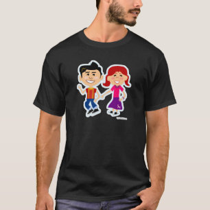 Sock Hop Kinder Cute Retro Cartoon T-shirt