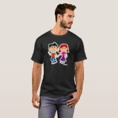 Sock Hop Kinder Cute Retro Cartoon T-shirt (Voorkant volledig)
