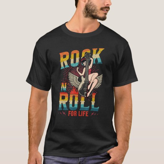 Sock Hop Kostuum Rock 'n' Roll voor het Leven Vett T-shirt (Voorkant)