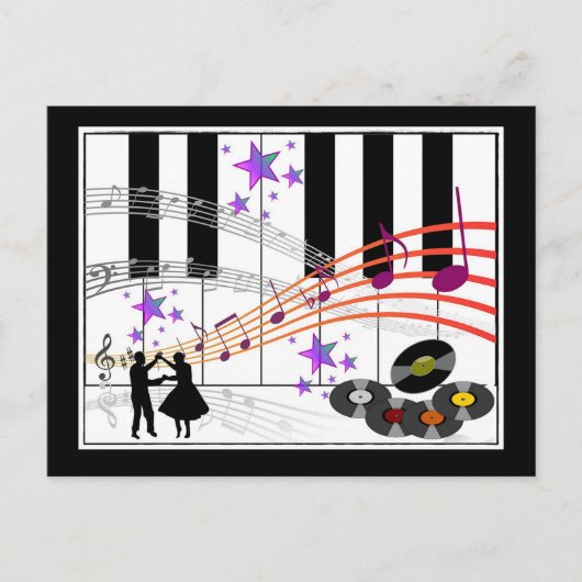 Sock Hop Nostalgia Briefkaart (Voorkant)